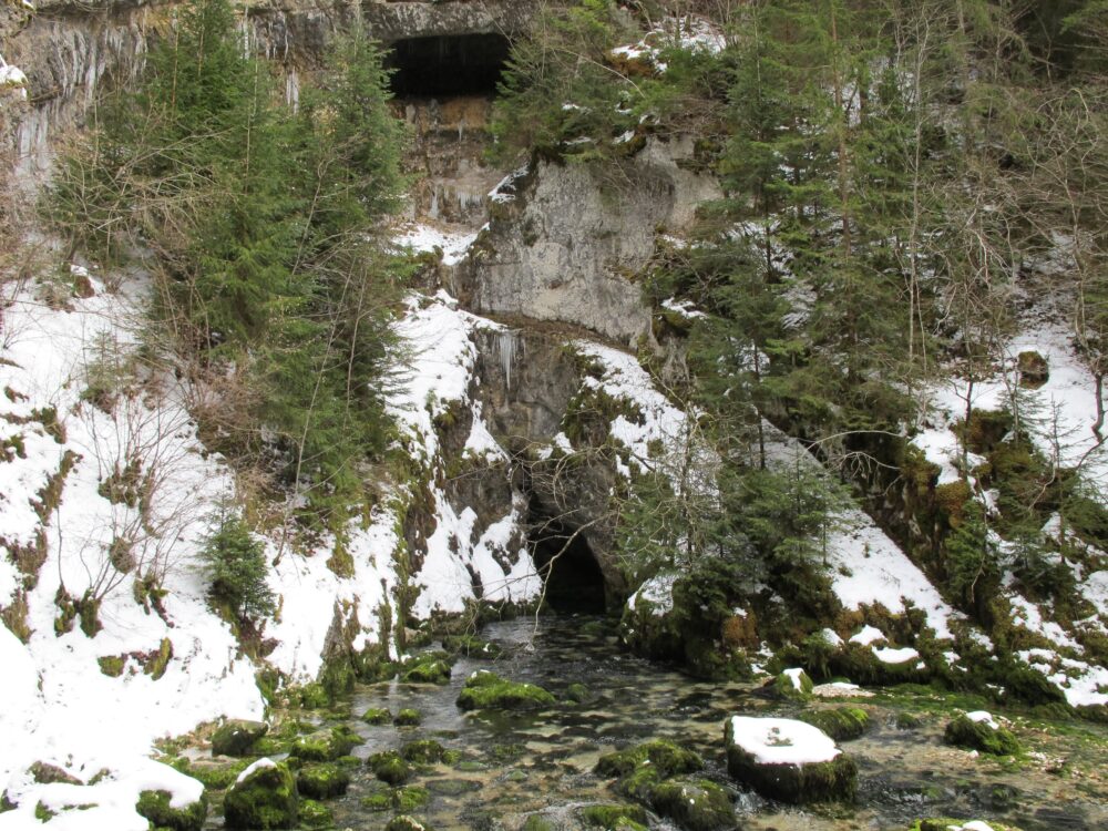 Source du Doubs sous la neige