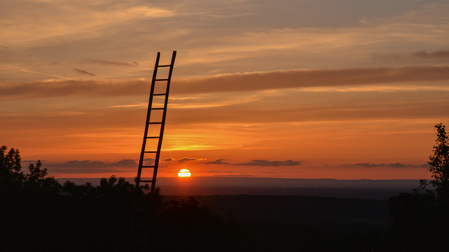 Coucher de soleil sur la Bresse depuis Frontenay