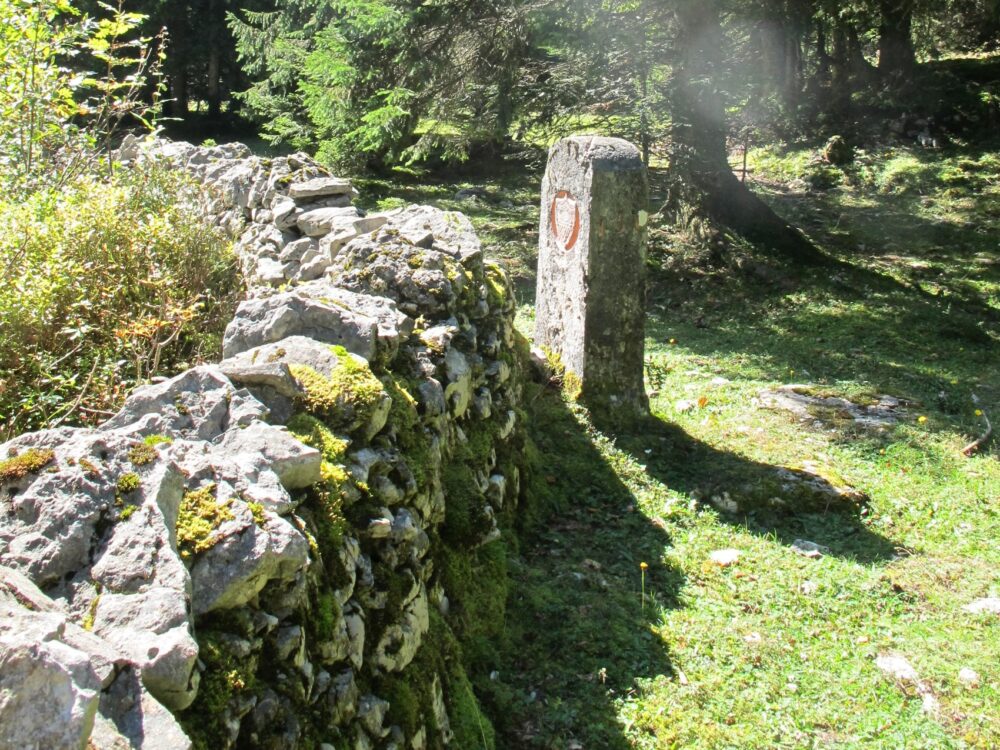 La frontière avant Chapelle-des-Bois