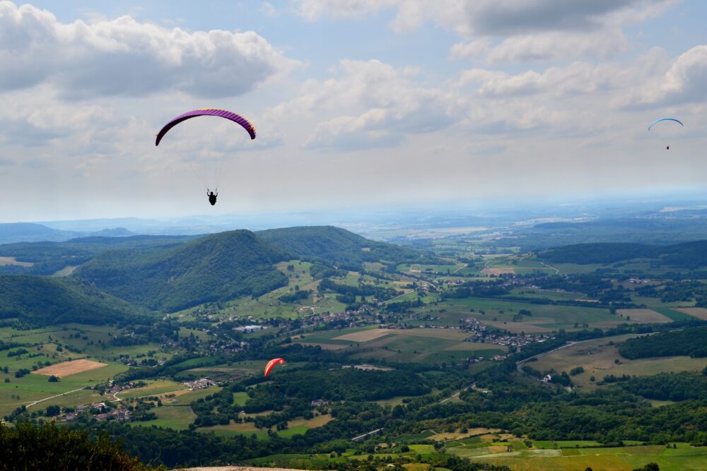 Lieu prisé des parapentes