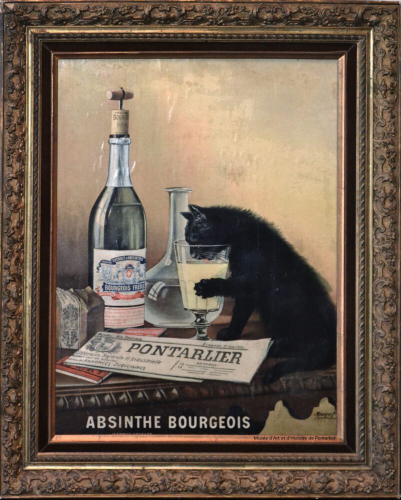 L'absinthe Bourgeois, par les frères Mourgues conservée au Musée d’Art et d’Histoire de Pontarlier